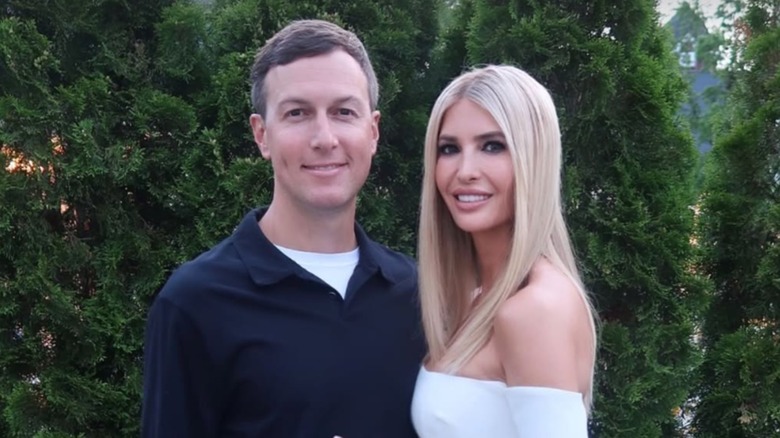 Jared Kushner and Ivanka Trump posing