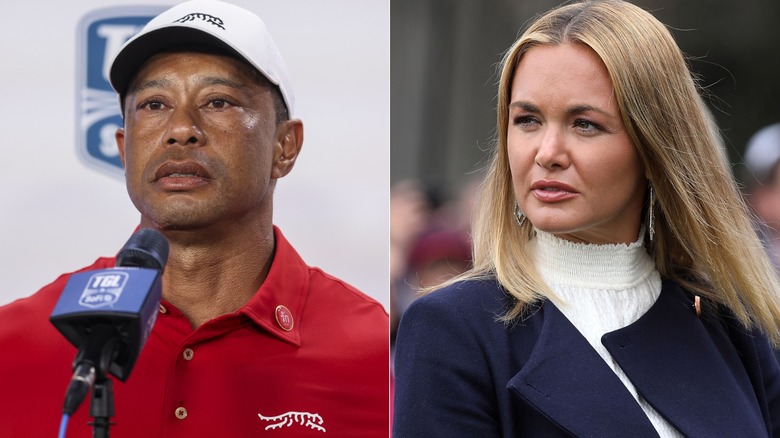 Tiger Woods side by side with Vanessa Trump